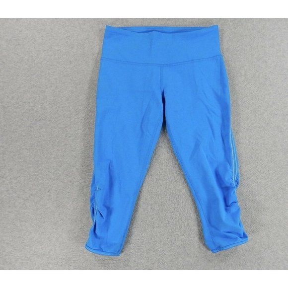 LuLuLemon Nylon/Spandex Fitness Workout Casual Tights (Women's Size 2) Blue - Picture 1 of 4